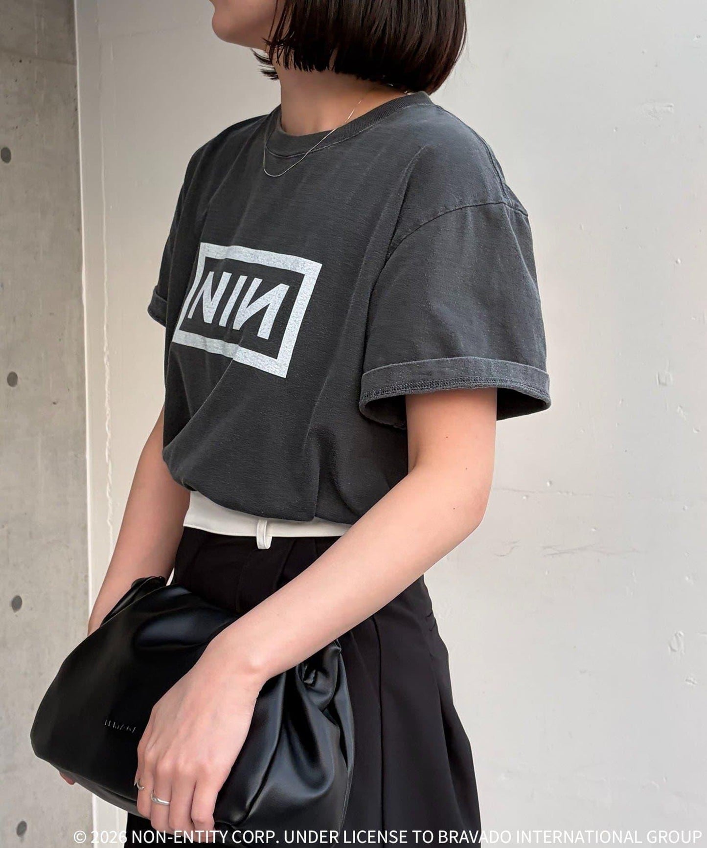 GOOD ROCK SPEED Nine Inch Nails 方框Logo印花 T恤