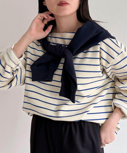 寬鬆版型 條紋 針織套頭衫