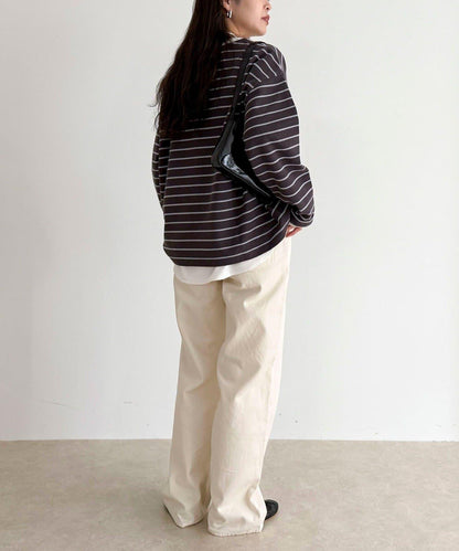 寬鬆版型 條紋 針織套頭衫
