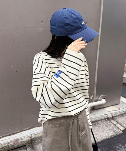 寬鬆版型 條紋 針織套頭衫