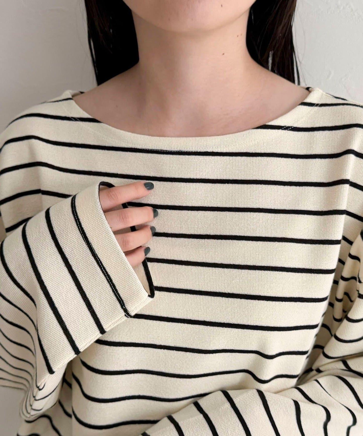 寬鬆版型 條紋 針織套頭衫