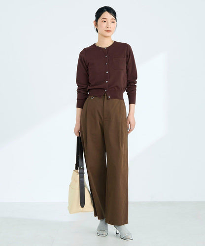 FR刺繡 BASIC 棉混 針織開衫