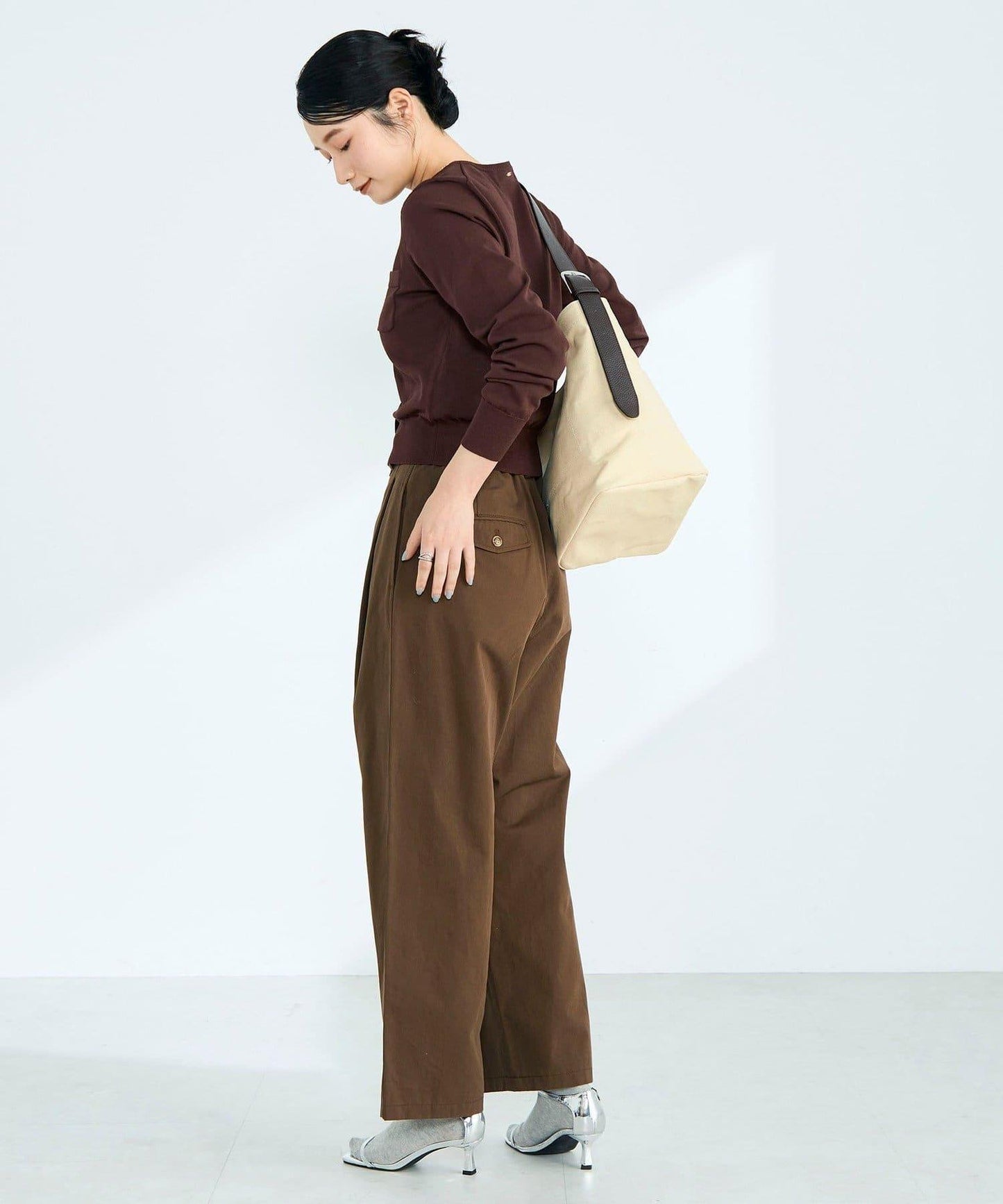 FR刺繡 BASIC 棉混 針織開衫