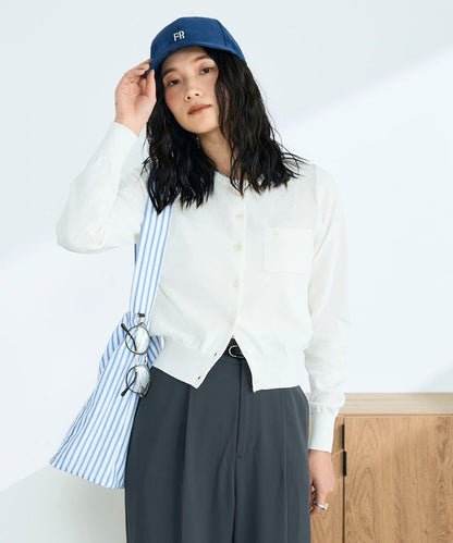 FR刺繡 BASIC 棉混 針織開衫