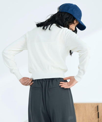 FR刺繡 BASIC 棉混 針織開衫