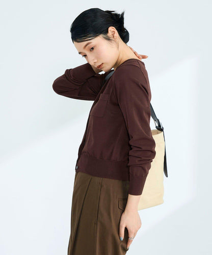 FR刺繡 BASIC 棉混 針織開衫