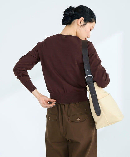 FR刺繡 BASIC 棉混 針織開衫