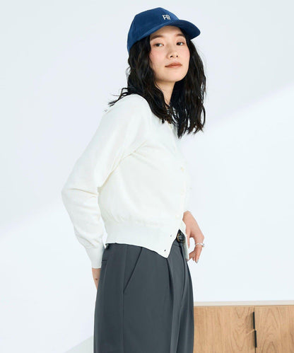 FR刺繡 BASIC 棉混 針織開衫