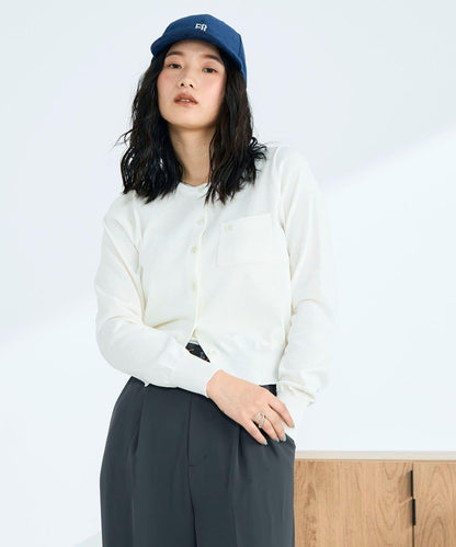 FR刺繡 BASIC 棉混 針織開衫