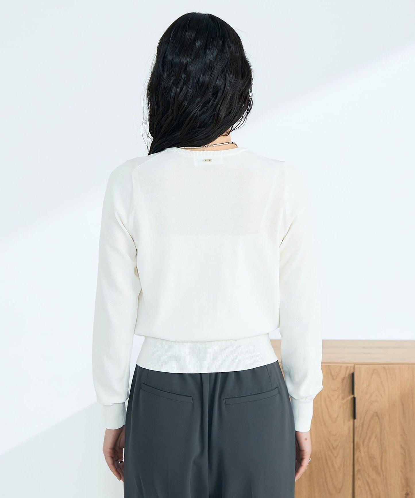 FR刺繡 BASIC 棉混 針織開衫