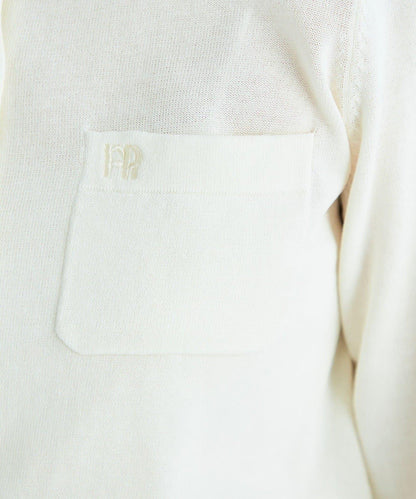 FR刺繡 BASIC 棉混 針織開衫