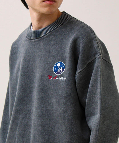 BOY徽標刺繡 雙面 做舊 套頭針織衫