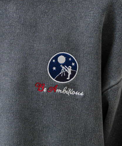 BOY徽標刺繡 雙面 做舊 套頭針織衫