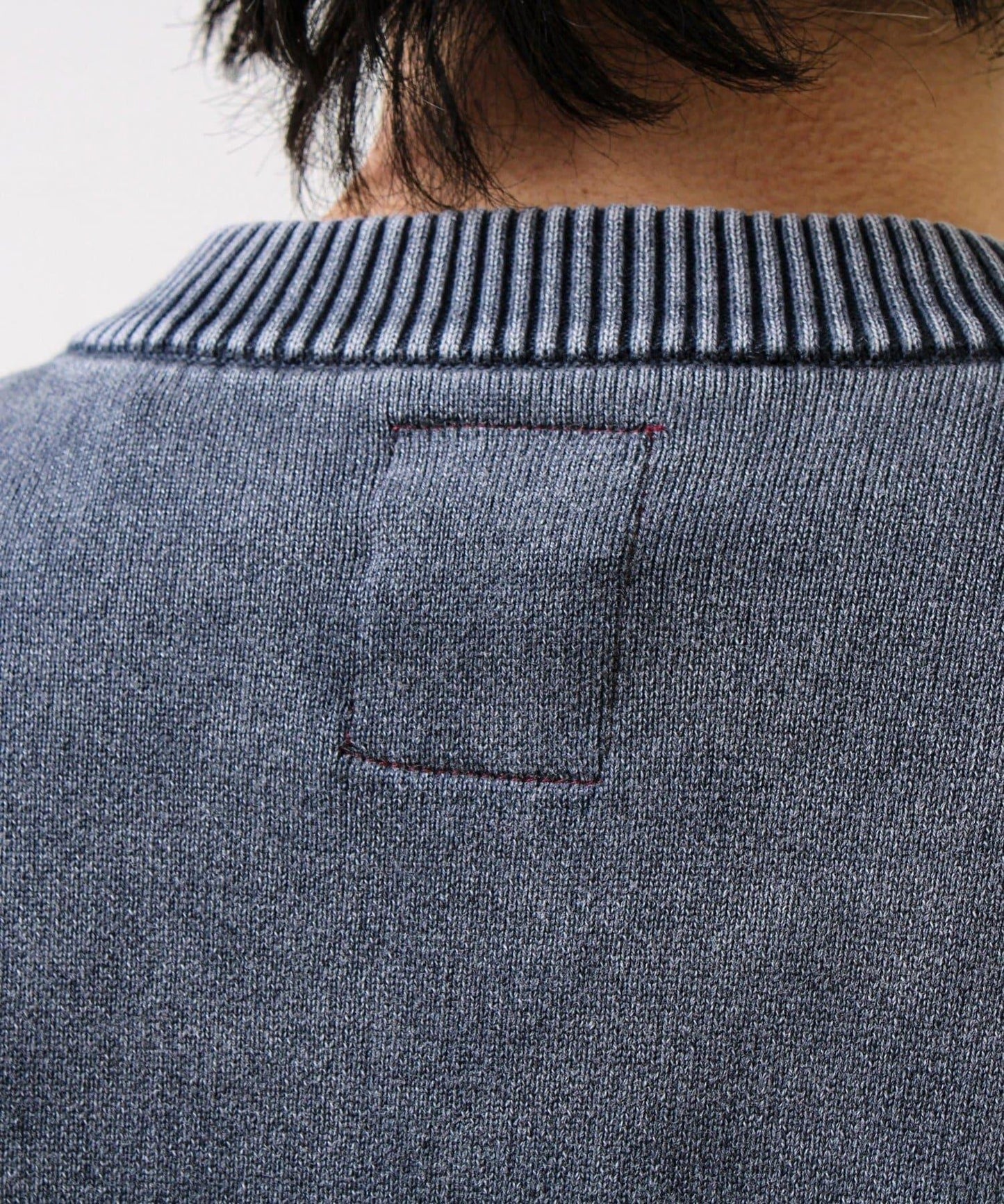 BOY徽標刺繡 雙面 做舊 套頭針織衫