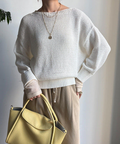 低密度棉針織套頭衫