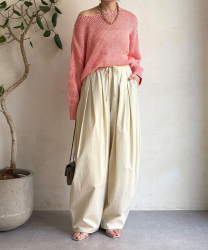 低密度棉針織套頭衫