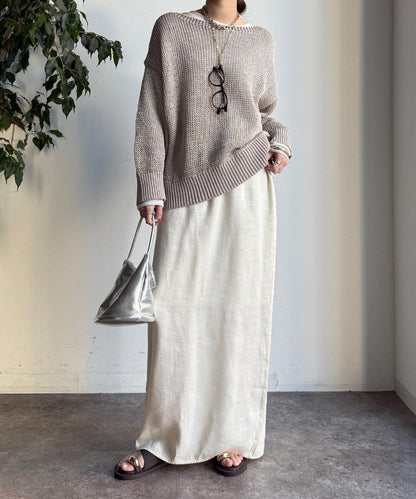 低密度棉針織套頭衫