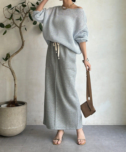 低密度棉針織套頭衫