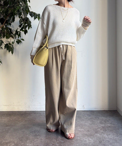 低密度棉針織套頭衫