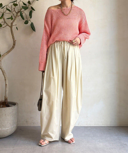 低密度棉針織套頭衫