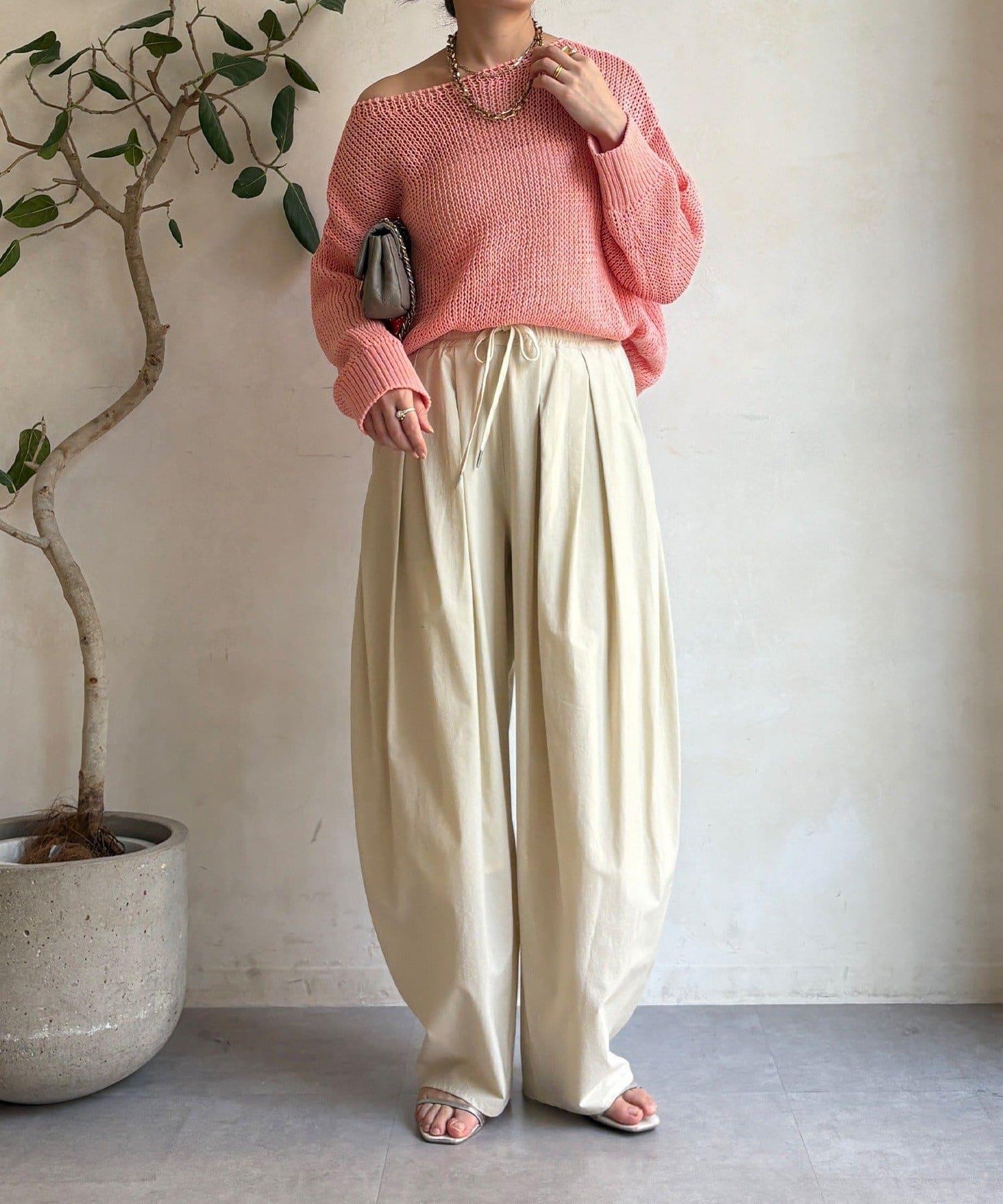 低密度棉針織套頭衫