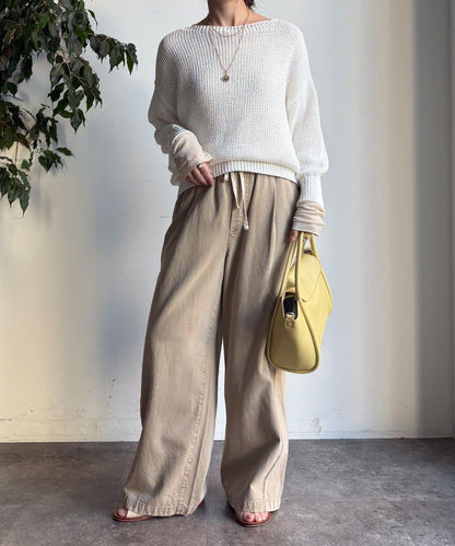 低密度棉針織套頭衫