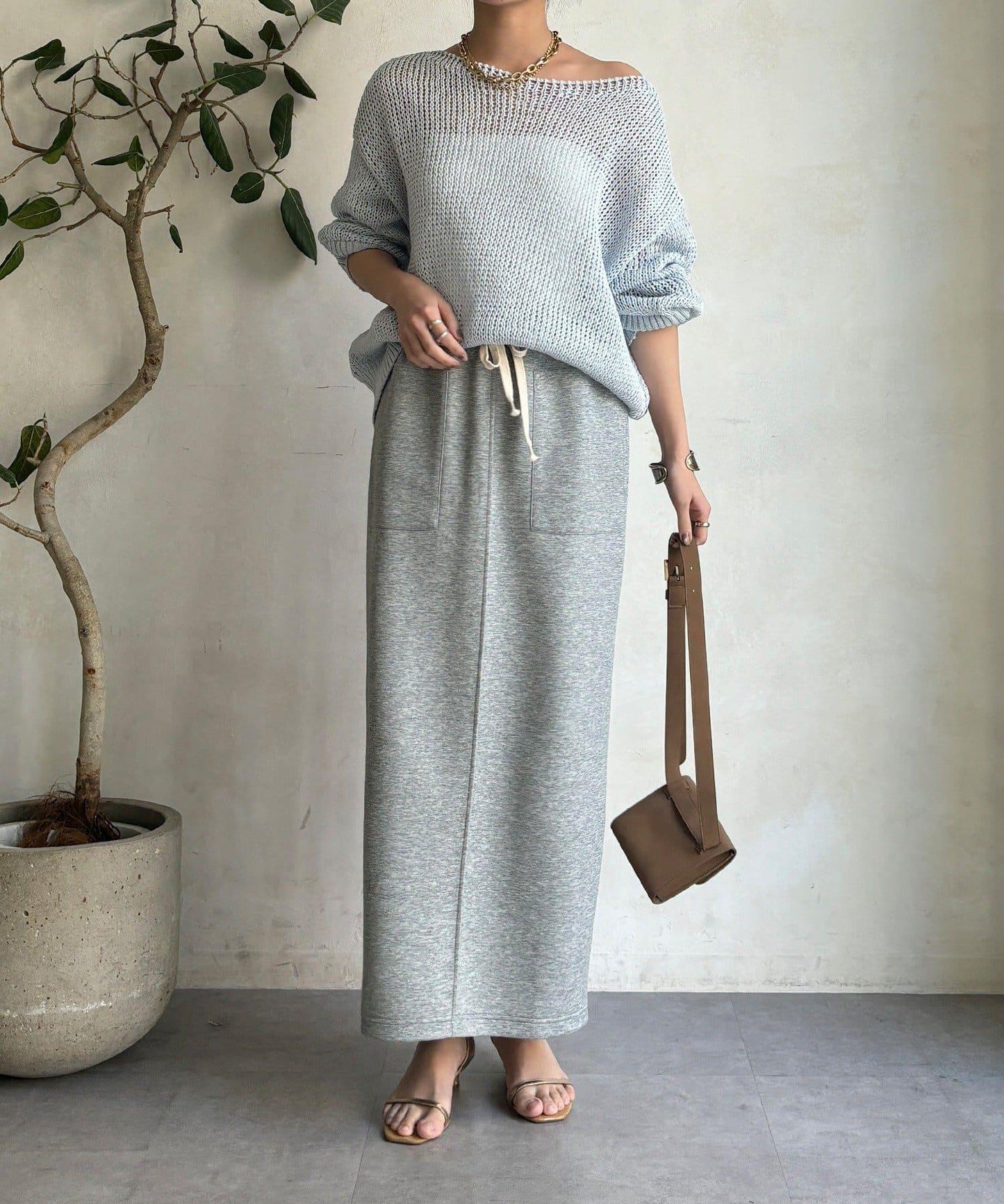 低密度棉針織套頭衫