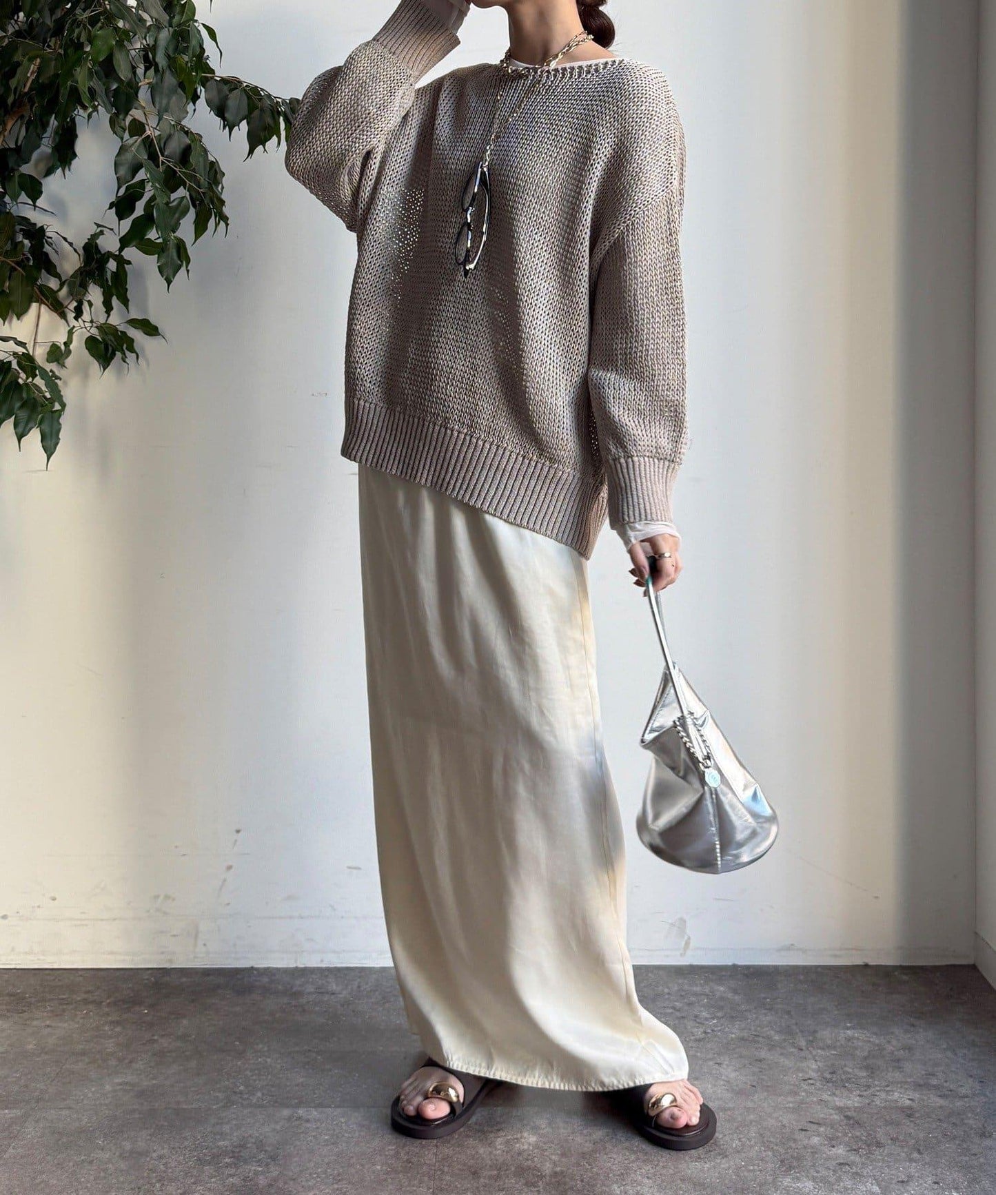 低密度棉針織套頭衫