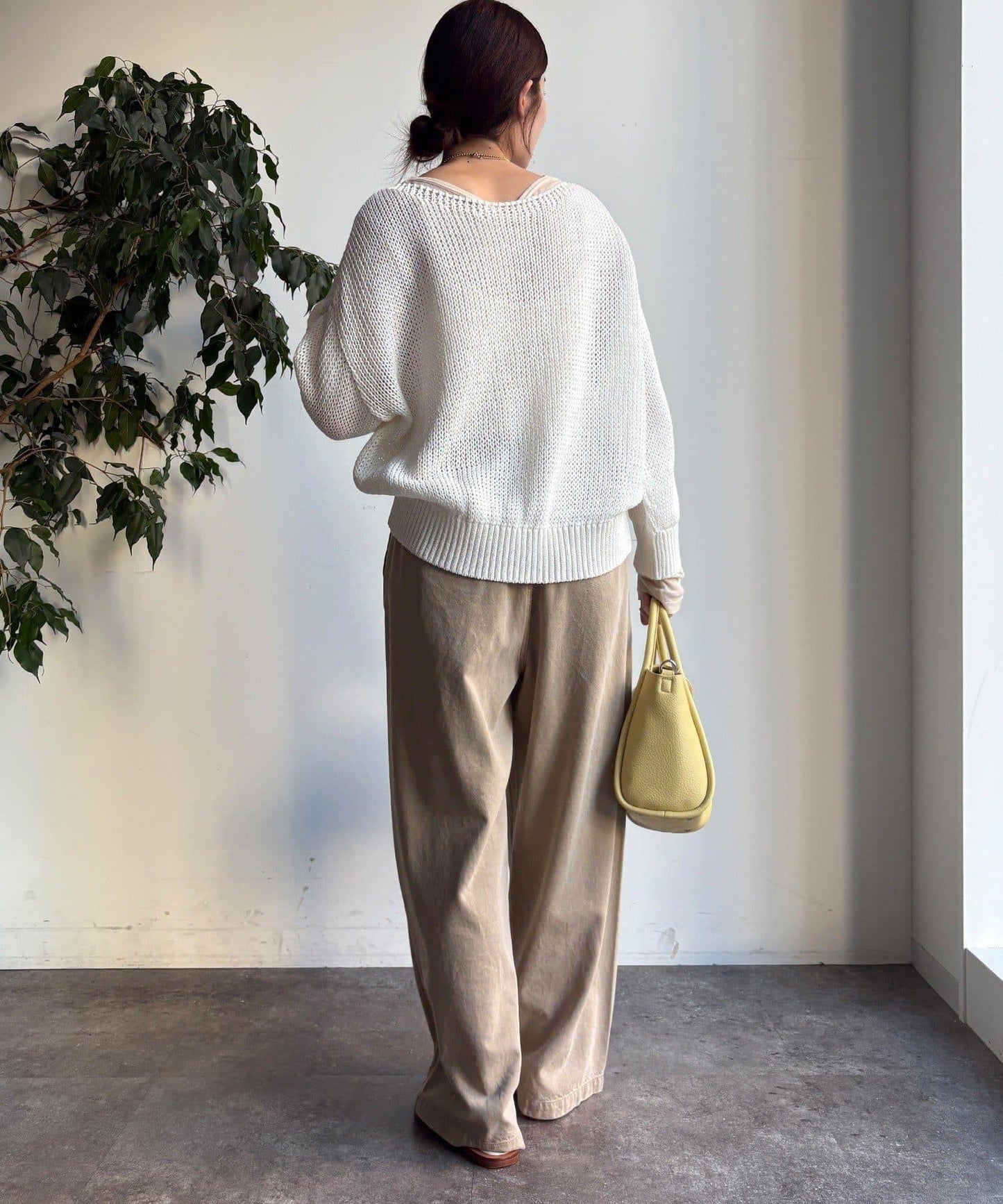 低密度棉針織套頭衫