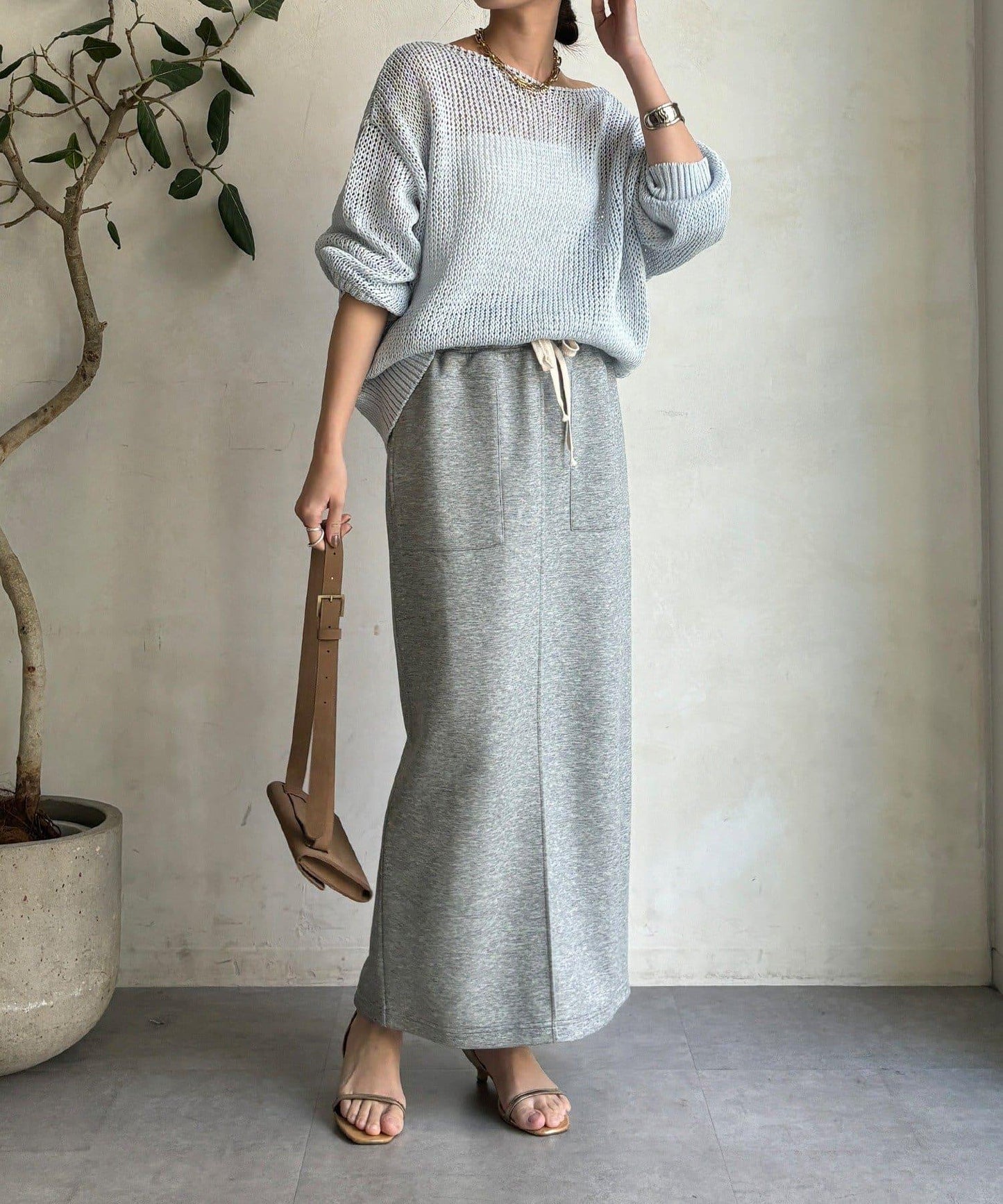 低密度棉針織套頭衫