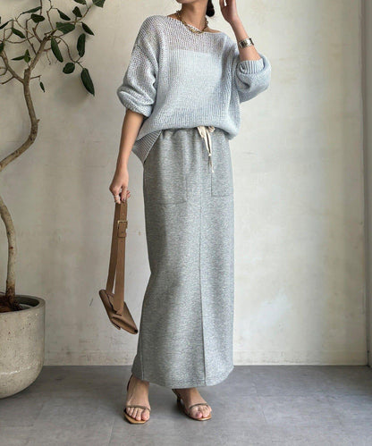 低密度棉針織套頭衫