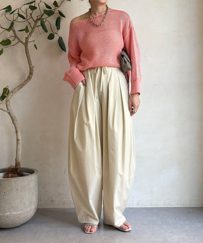 低密度棉針織套頭衫