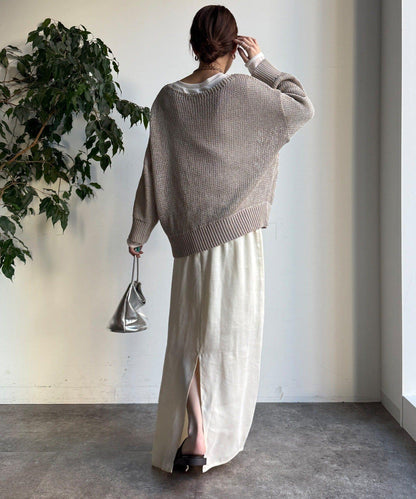 低密度棉針織套頭衫