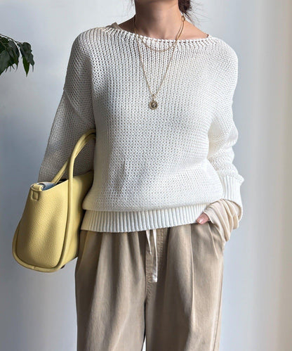 低密度棉針織套頭衫