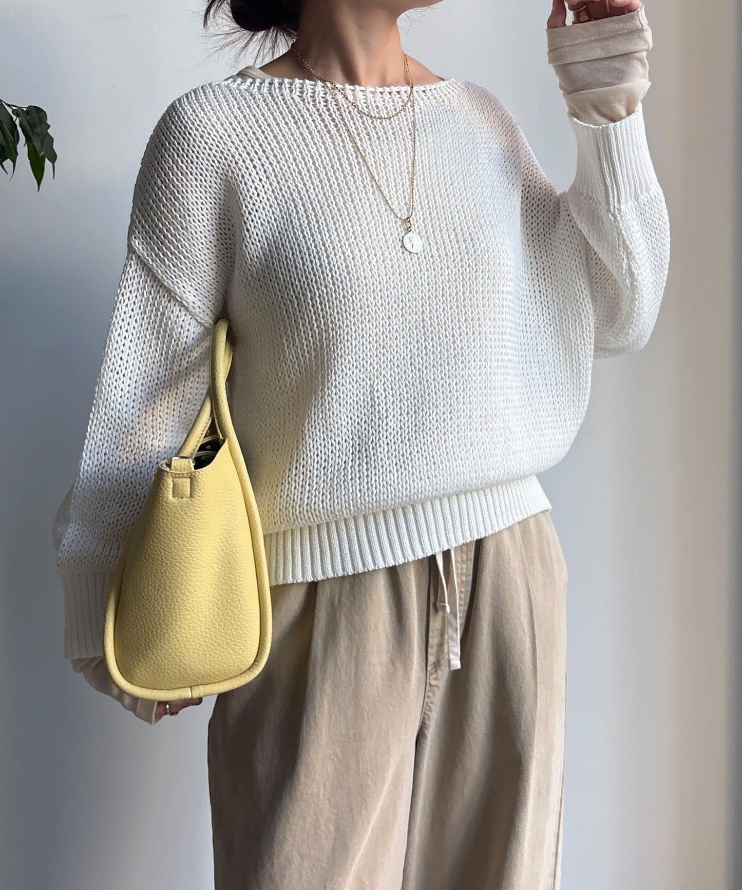 低密度棉針織套頭衫