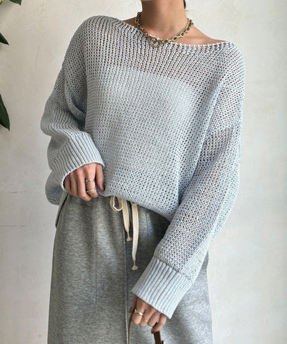 低密度棉針織套頭衫