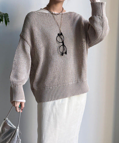 低密度棉針織套頭衫