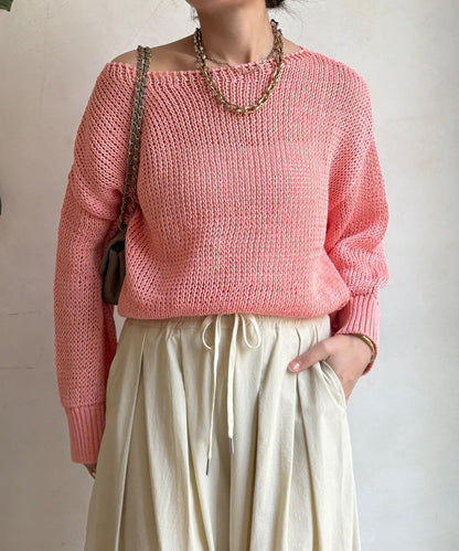 低密度棉針織套頭衫