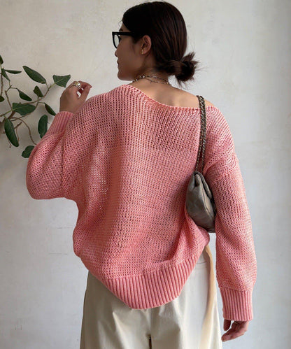 低密度棉針織套頭衫