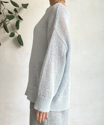 低密度棉針織套頭衫