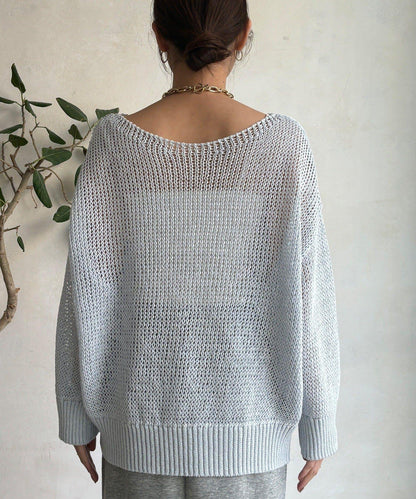 低密度棉針織套頭衫