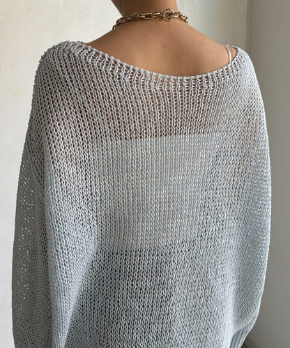 低密度棉針織套頭衫