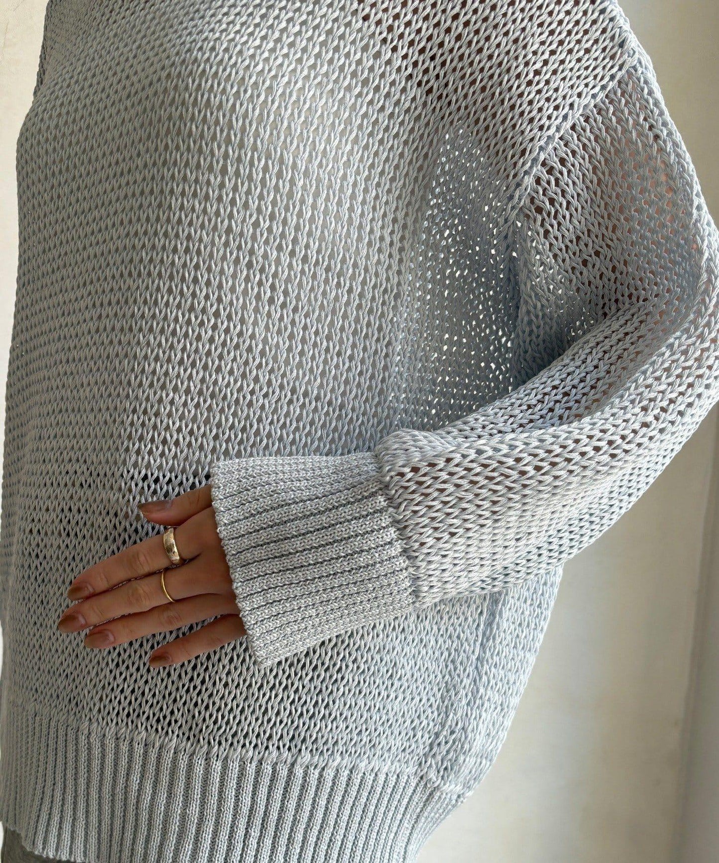 低密度棉針織套頭衫