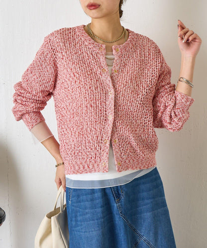 網紗拼接針織打底上衣