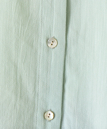 配色開衩開領襯衫