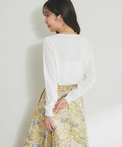 適度利落感 清涼觸感 防曬 珍珠扣 針織開衫