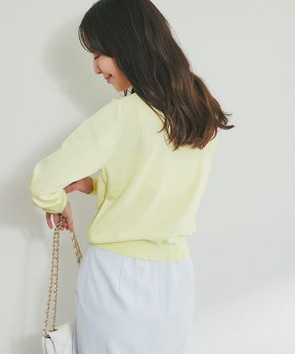 適度利落感 清涼觸感 防曬 珍珠扣 針織開衫