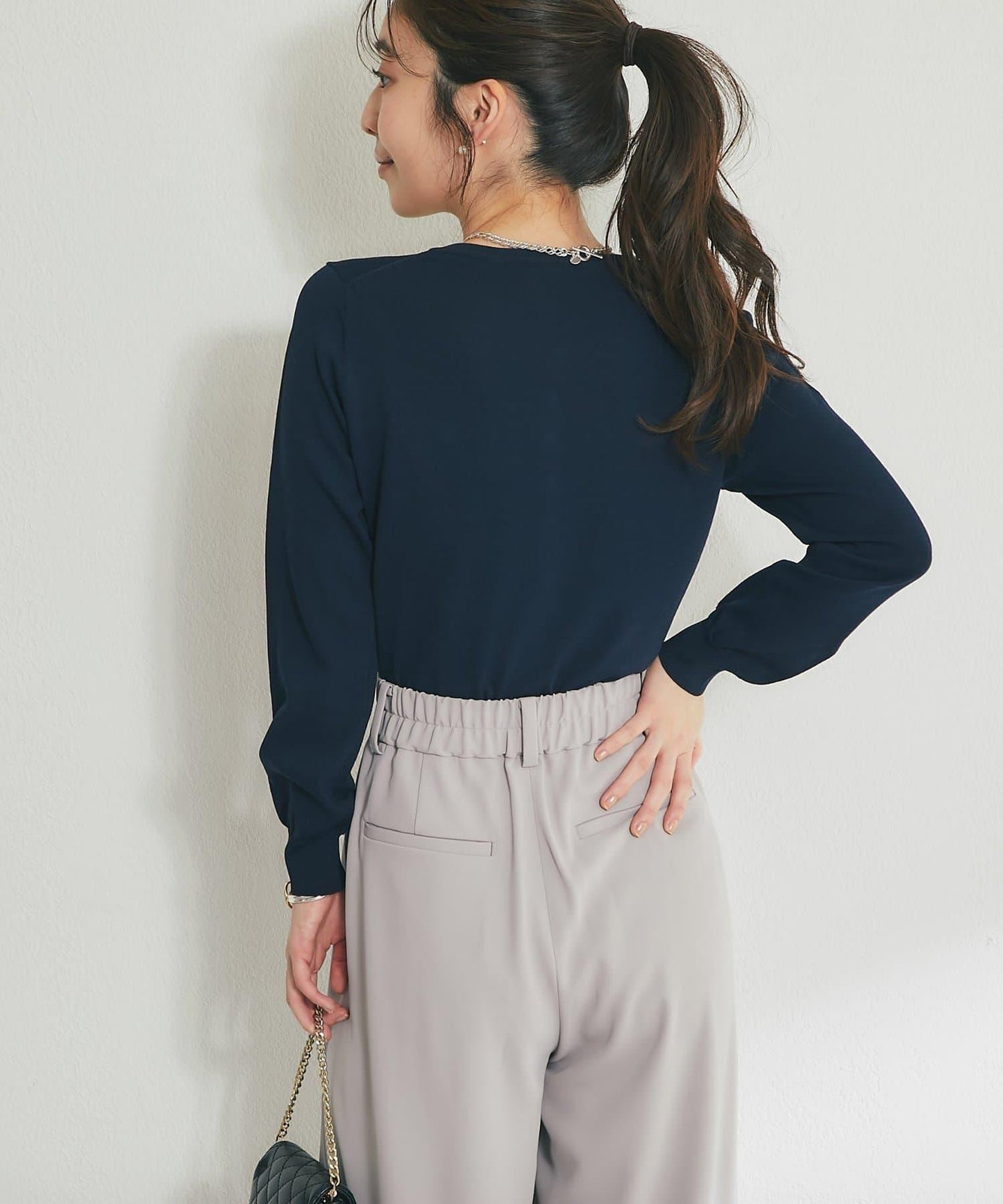 適度利落感 清涼觸感 防曬 珍珠扣 針織開衫