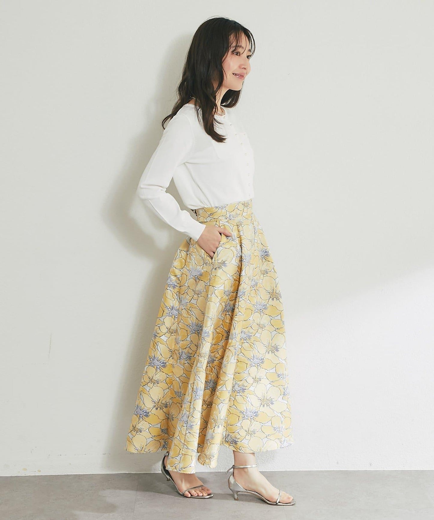 適度利落感 清涼觸感 防曬 珍珠扣 針織開衫