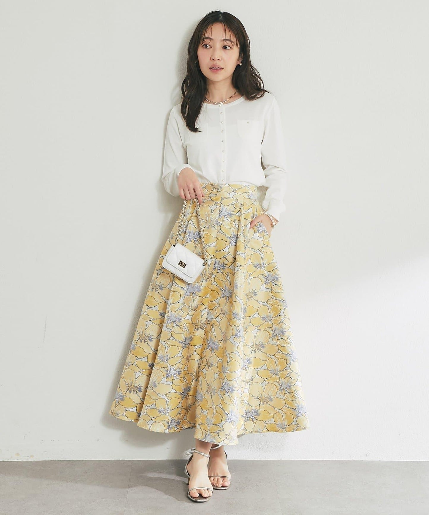 適度利落感 清涼觸感 防曬 珍珠扣 針織開衫